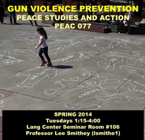 Peace Studies and Action Spring 2014 publicity