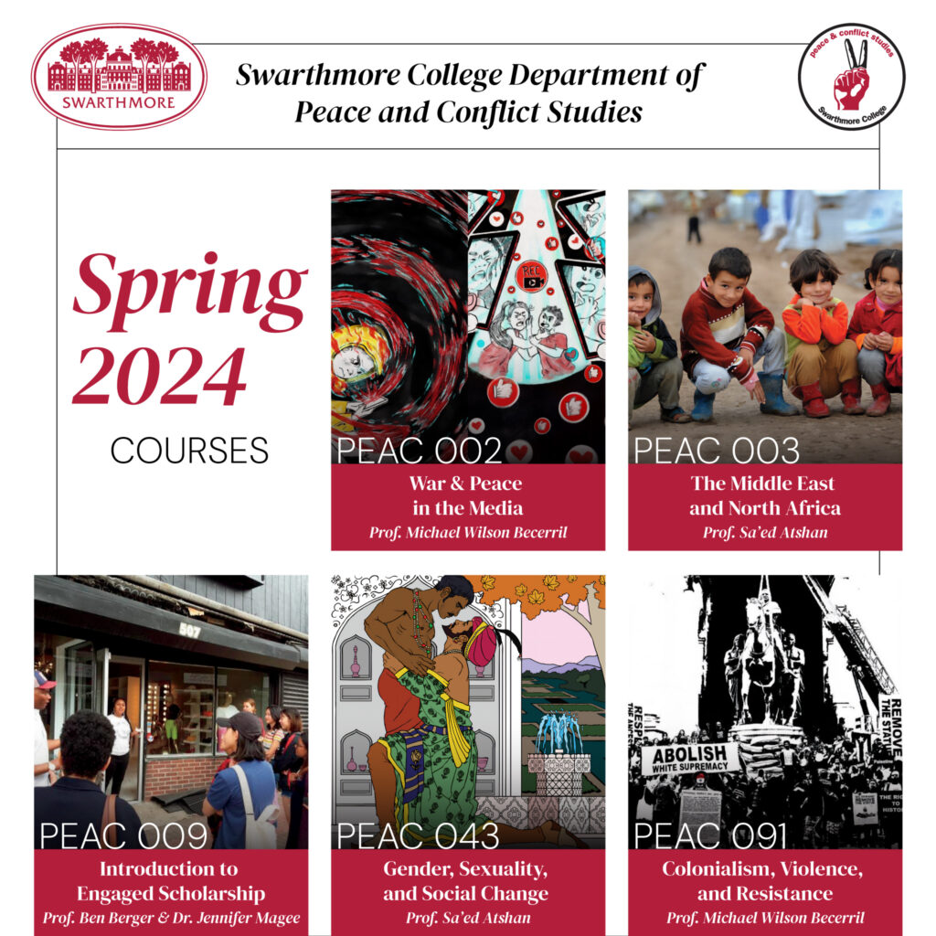 flyer for spring 2024 PCS courses